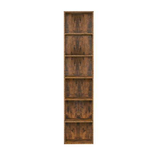 Ochama Bookshelf with 6 Shelves in Rustic Brown