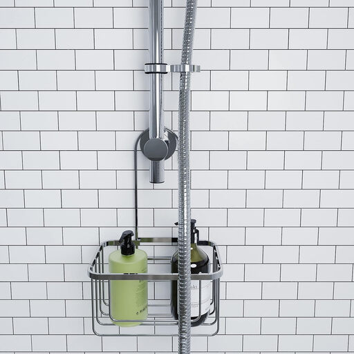 Croydex Shower Riser Rail Hook Over Caddy