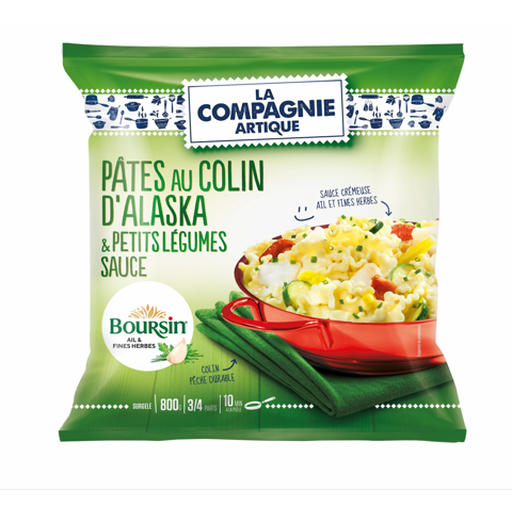 Alaska Pollock Pasta with Vegetables, Boursin Garlic & Fine Herbs