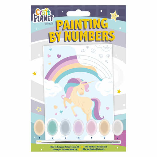 Craft Planet Unicorn Mini Paint By Numbers Kit