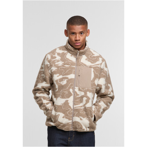 Urban Classics Pattern Teddy Trackjacket sandswirl L