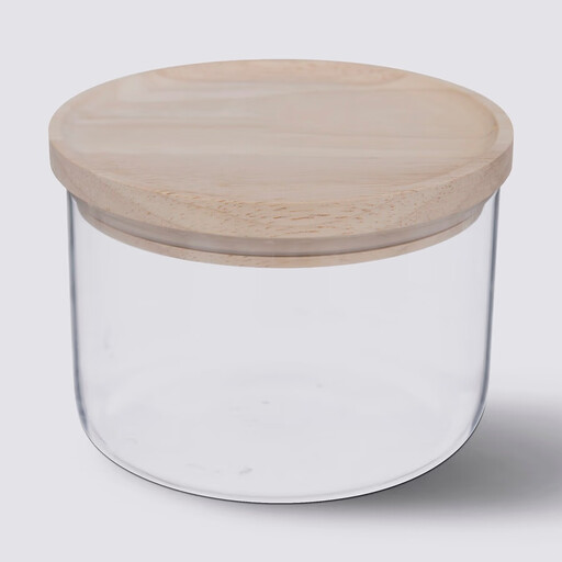 5five Glass Jar with Wooden Lid
