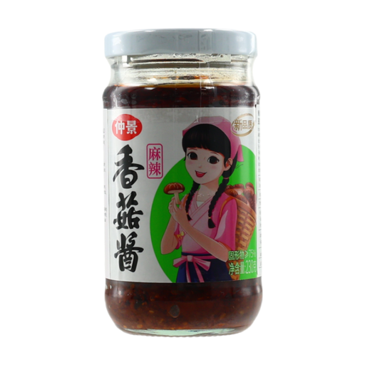 Zhongjing Shiitake Mushroom Sauce, Mala Spicy Flavor, 230g