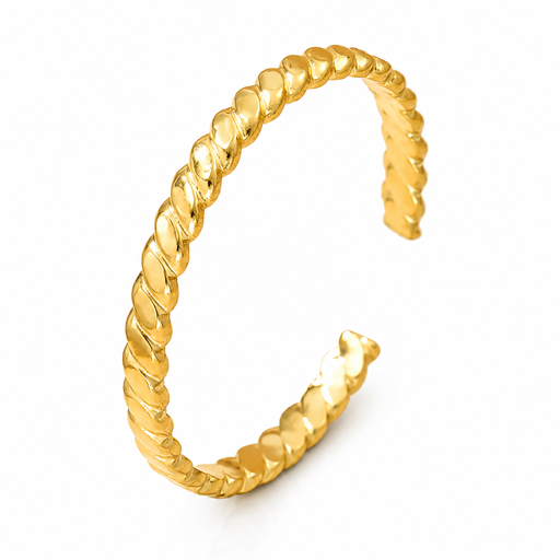 Bague torsadée fine VoxorAI, ouverte et ajustable