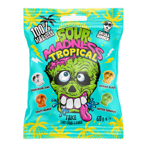 Bonbons Sour madness tropical le sachet de 60g