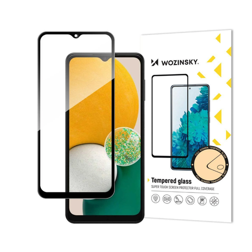 Wozinsky Super Tough Full Glue Tempered Glass (Full Screen, Frame-Included, Case-Friendly) for Samsung Galaxy A13/A23/A23 5G/M13 - Black