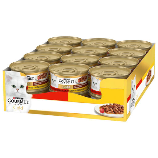 Gourmet Gold Cassolette B?uf & Poulet 24x85g