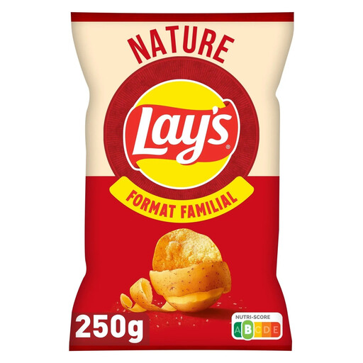 250 g family-size bag of Lay's Plain Salted Potato Crisps