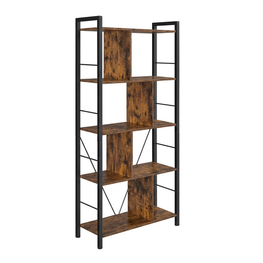 Ochama Bookshelf, 5-Tier Industrial Storage Shelf