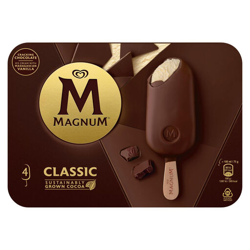 MAGNUM Classic B?tonnet Glacé Vanille Chocolat au Lait