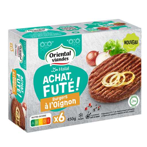 Burger de B?uf Halal aux Oignons ORIENTAL VIANDES