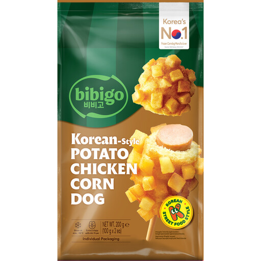 Corn Dogs Coréens au Poulet & Pomme de Terre bibigo (2 Pièces) 200g