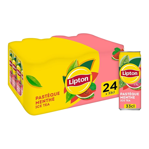 Lipton Iced Tea Pastèque & Menthe, Pack de 24 x 33cl