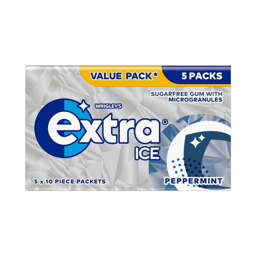 Extra Ice Peppermint Chewing Gum 5 Pack 70g