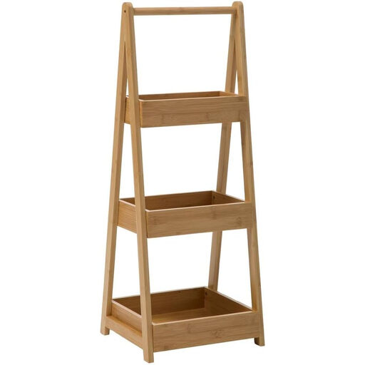 5five Bamboo 3-Tier Shelving Unit - Light Brown, 30 x 25 x 78 cm