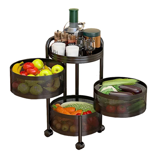 Maxcook 4-Tier Rotatable floor standing storage rack