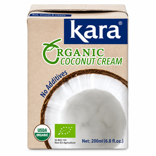 Kara, organic UHT coconut cream, 24% fat variant, 200 ml