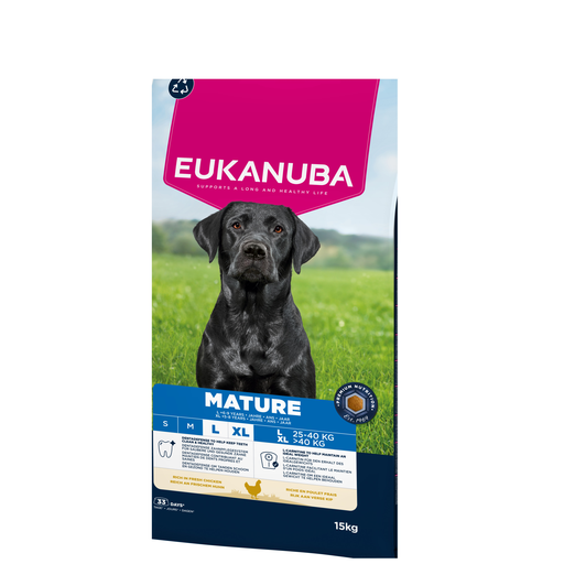 Eukanuba Life Care pour grand chien mature au poulet 15 kg