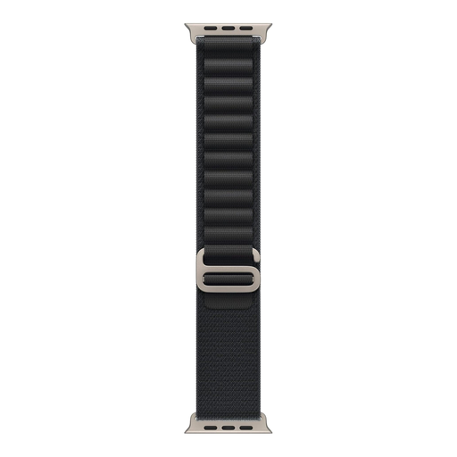 Apple Watch Alpine Loop - Black (49mm, Natural Titanium, M)