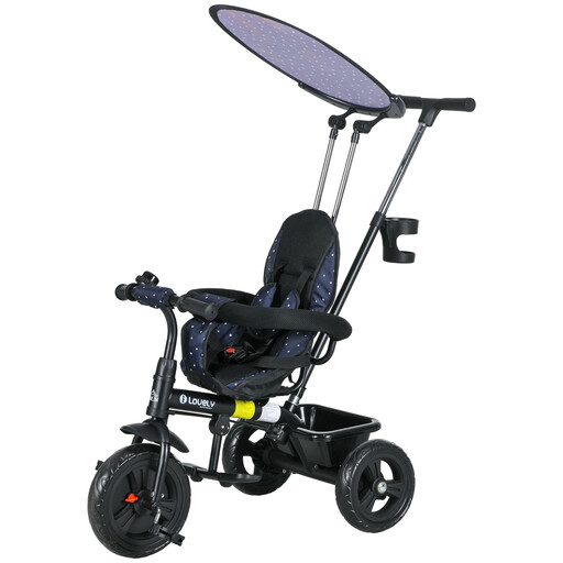 HOMCOM 6-in-1 Trike in dark blue