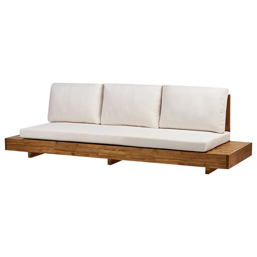 Beliani 3-Sitzer Akazienholz-Sofa MARETTIMO