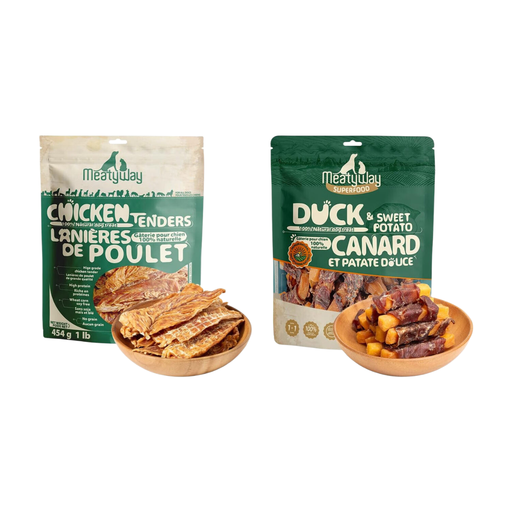 MeatyWay Chicken and Duck & Sweet Potato Jerky
