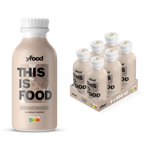 Yfood Classic Choco Meal-replacement Shake 6-Pack (6 x 0.5L)