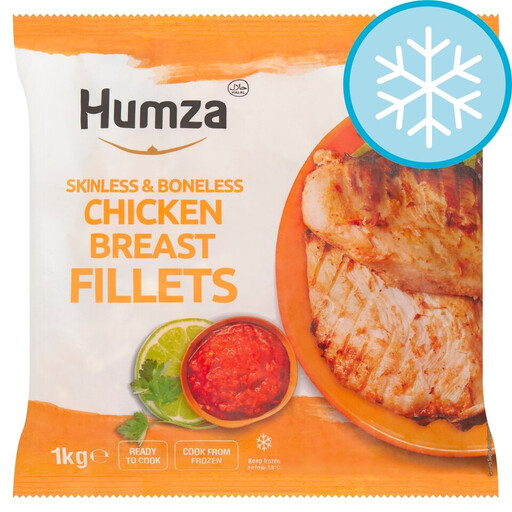 Humza Skinless & Boneless Chicken Breast Fillets 1kg pack