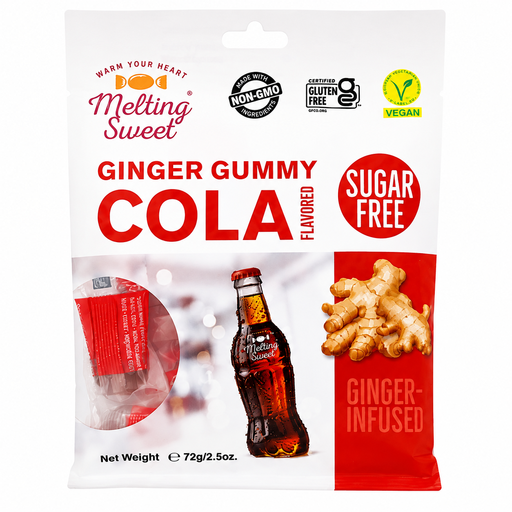 MELTING SWEET Ginger Gummy cola sweets, 72 g pack