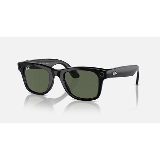 Ray-Ban Meta Wayfarer en noir brillant avec verres verts