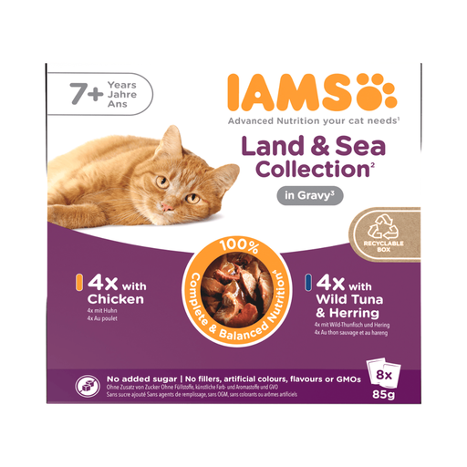 Iams Delights Land & Sea Collection in Gravy Senior 7+ Years