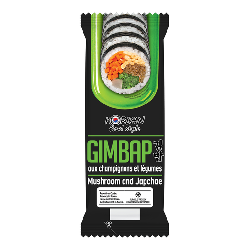 Sautéed Mushroom and Vegetable Gimbap - KOREAN FOOD STYLE