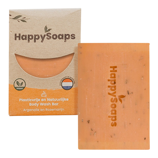 HappySoaps Body Wash Bar - Argan Oil & Rosemary