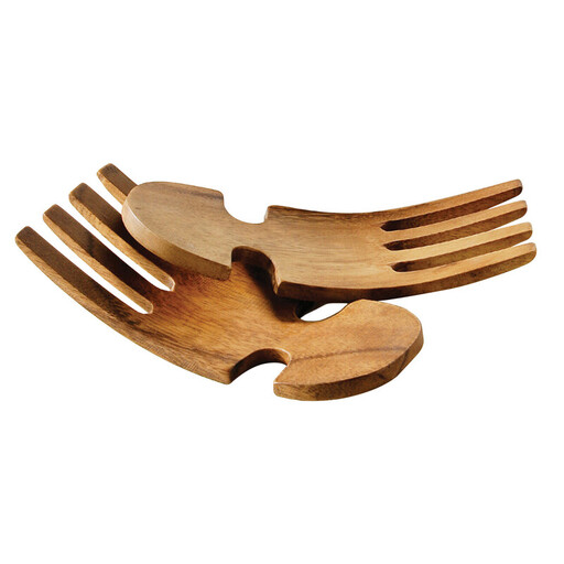 Maison by Premier Curved Shape Acacia Salad Hand Servers