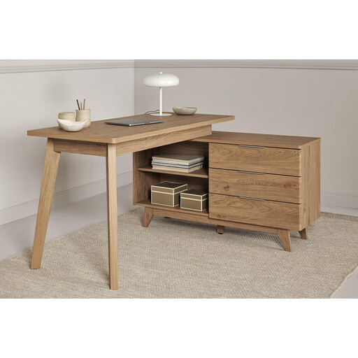 jahnke Scandi-style Corner Desk Libre
