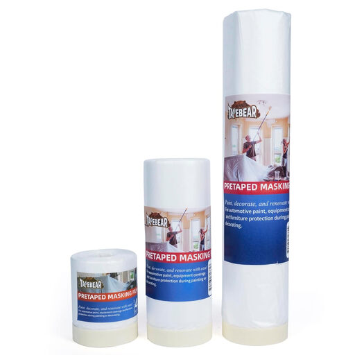 TAPEBEAR Upgrade Pre-Taped Masking Film Extra Thick