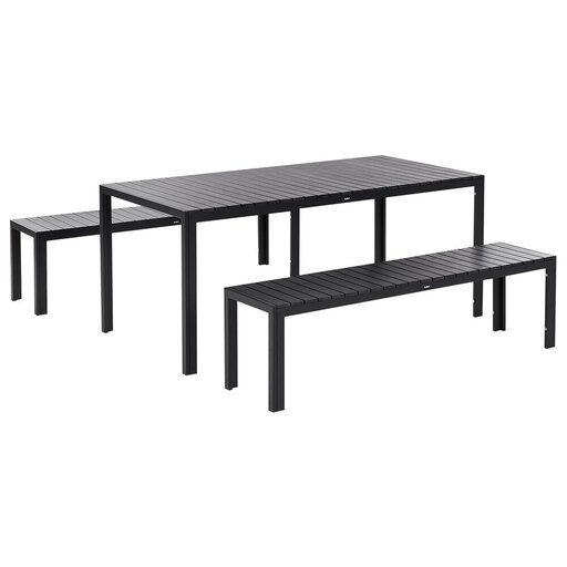 Beliani 6-Seater Aluminium Garden Set NARDO