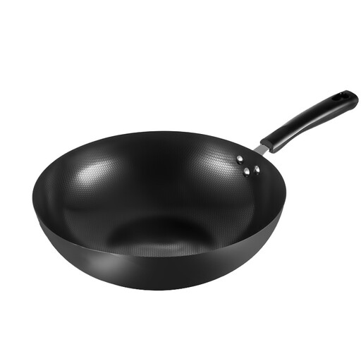 Maxcook 30 cm uncoated carbon steel wok