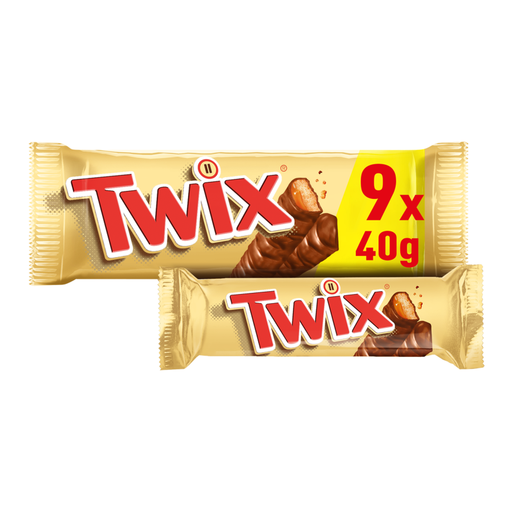 Twix Chocolate Bar Twin Snack Bars 9 × 40g