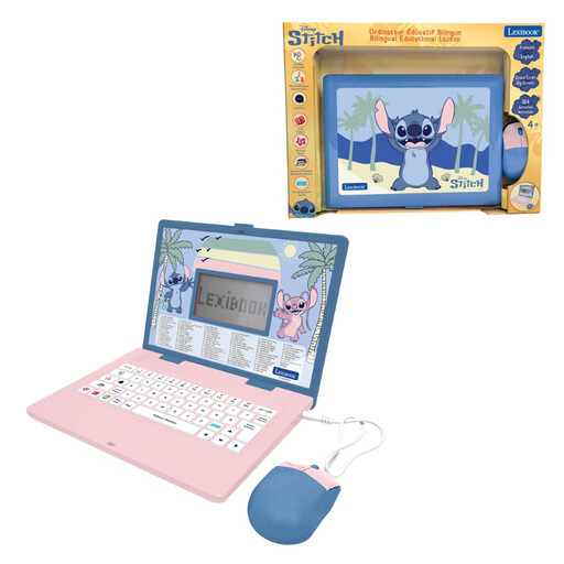 Ordinateur éducatif bilingue Lexibook Stitch avec 164 activités