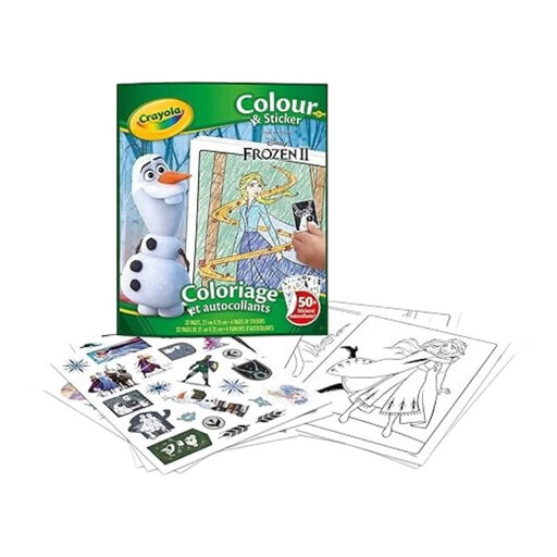 Livre de coloriage et d'autocollants Crayola La Reine des Neiges II