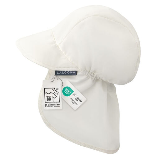 LaLoona Sun Hat with Neck Protection - White