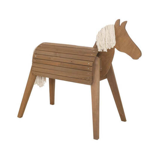 roba Outdoor Hobby Horse, Solid Wood Teak-Color
