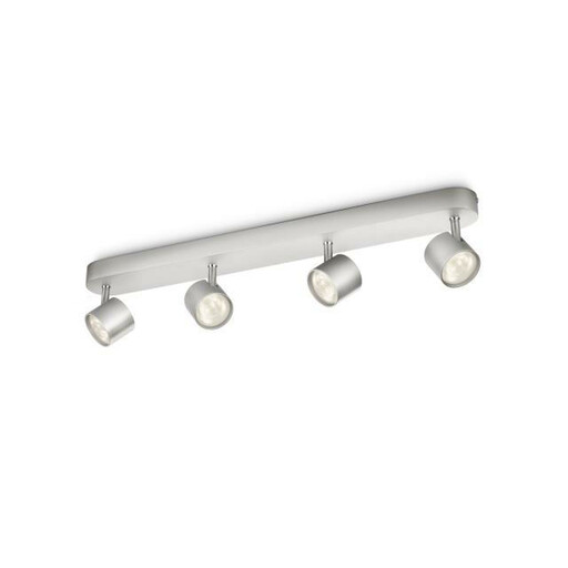 Philips Bar Star 4 头顶灯/壁灯射灯 暖白光 22W 拉丝铝材