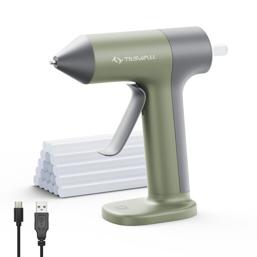 TILSWALL Cordless Hot Glue Gun in Green