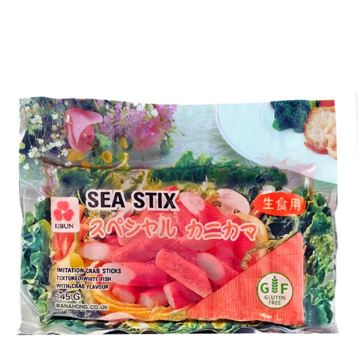 KIBUN Sea Stick - Imitation Crab Sticks (Textured White Fish with Crab Flavour) 145G