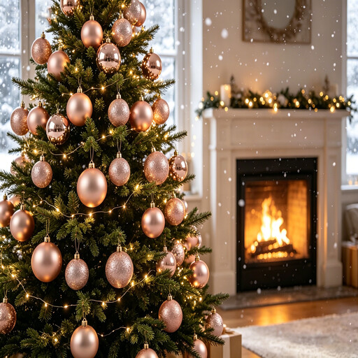 JU7CER 24 shatterproof Christmas ball decoration, 6cm/2.36 inches, pre strung Christmas tree decoration, suitable for Christmas/Halloween/wedding/birthday parties (champagne colour)
