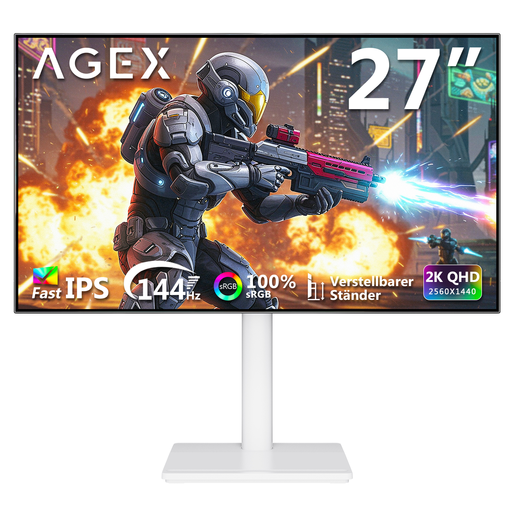 Z-Edge AGEX QHD Gaming Monitor 27 Zoll in Wei?