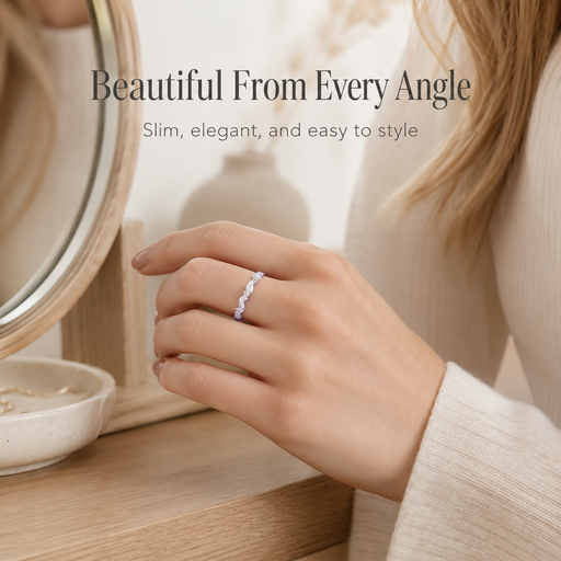 Verbex S925 silver vintage ring with cubic zirconia