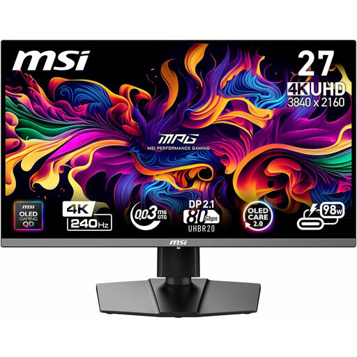 MSI MPG 272URXDE 26.5 inch 4K QD-OLED gaming monitor
